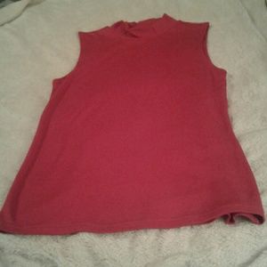 Sleeveless mock turtleneck